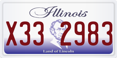 IL license plate X332983