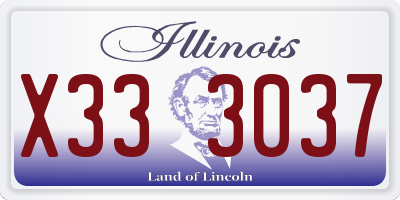 IL license plate X333037