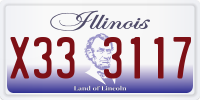IL license plate X333117