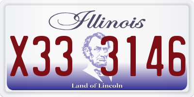 IL license plate X333146