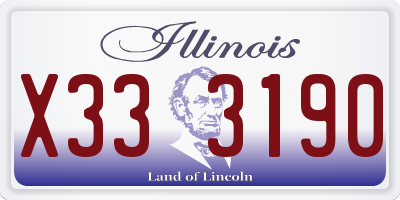IL license plate X333190