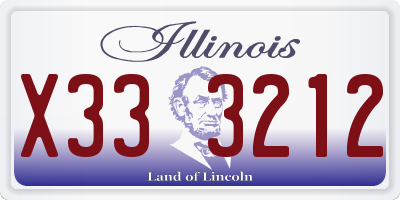IL license plate X333212