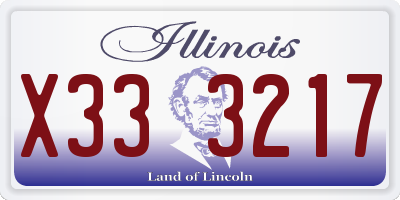 IL license plate X333217
