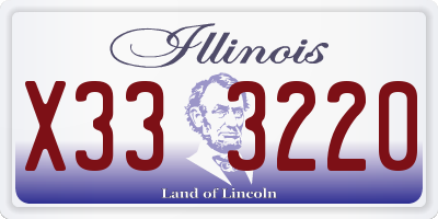 IL license plate X333220