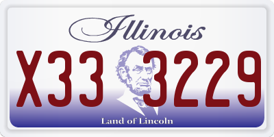 IL license plate X333229