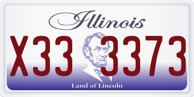 IL license plate X333373