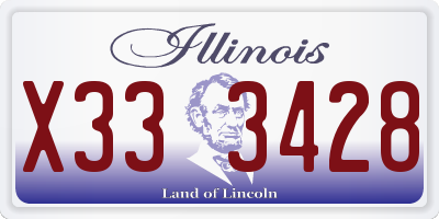 IL license plate X333428