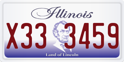 IL license plate X333459