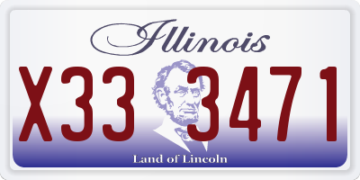 IL license plate X333471