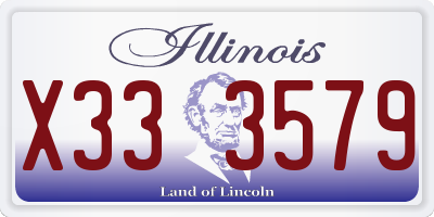 IL license plate X333579