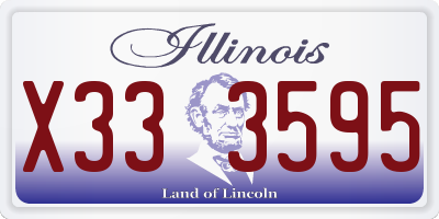 IL license plate X333595