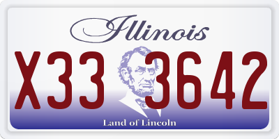 IL license plate X333642