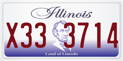 IL license plate X333714