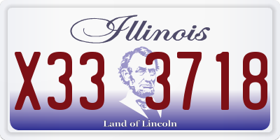 IL license plate X333718
