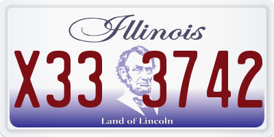 IL license plate X333742