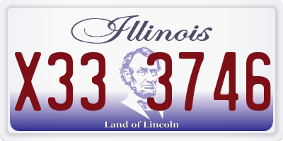 IL license plate X333746