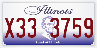 IL license plate X333759