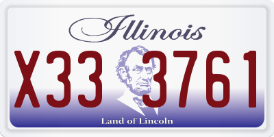 IL license plate X333761