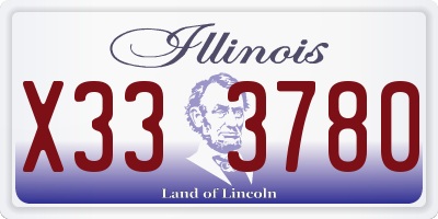 IL license plate X333780