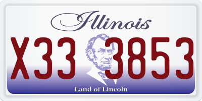 IL license plate X333853