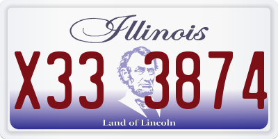 IL license plate X333874
