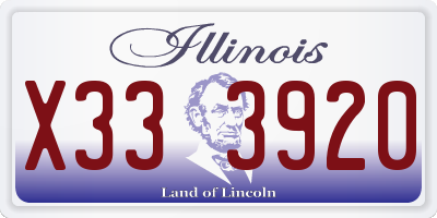 IL license plate X333920