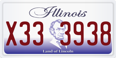 IL license plate X333938