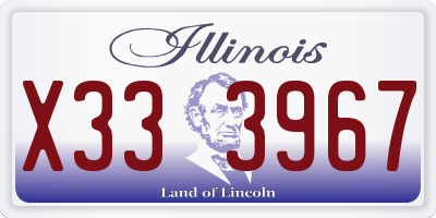 IL license plate X333967