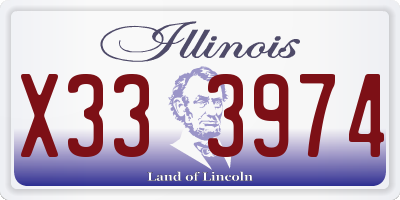 IL license plate X333974