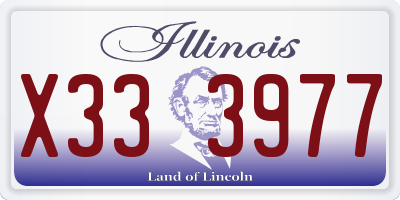 IL license plate X333977