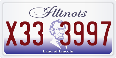 IL license plate X333997