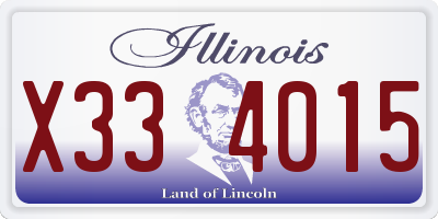 IL license plate X334015