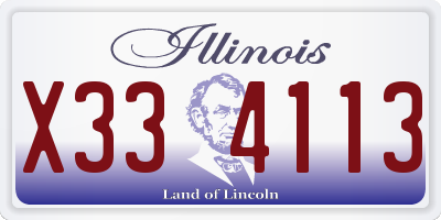 IL license plate X334113
