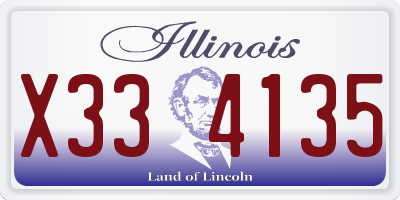 IL license plate X334135