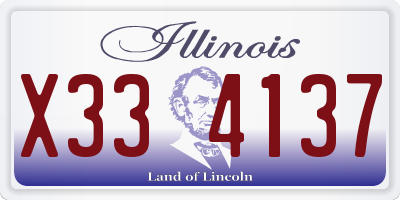 IL license plate X334137