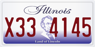 IL license plate X334145