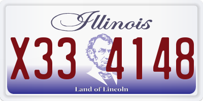 IL license plate X334148