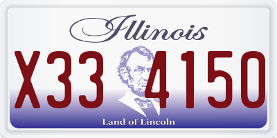 IL license plate X334150