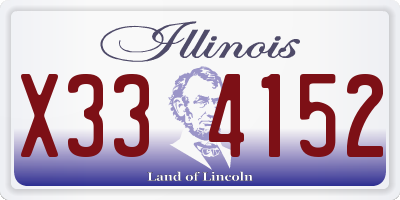 IL license plate X334152