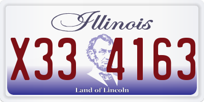 IL license plate X334163