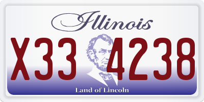IL license plate X334238