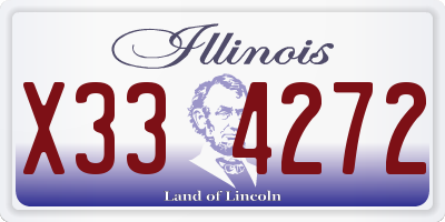 IL license plate X334272