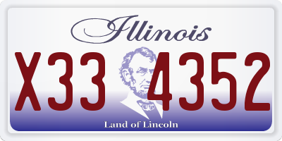 IL license plate X334352
