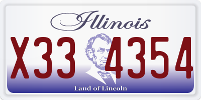 IL license plate X334354