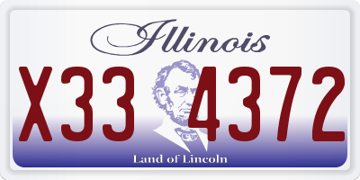 IL license plate X334372