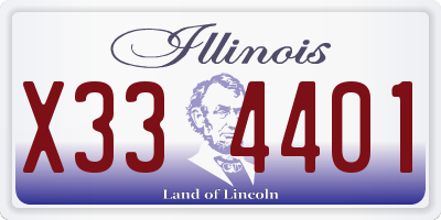 IL license plate X334401