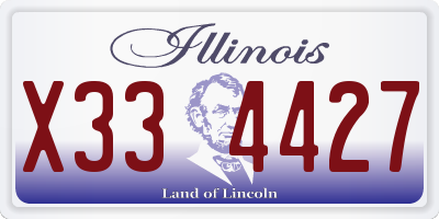 IL license plate X334427
