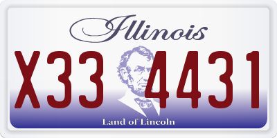IL license plate X334431