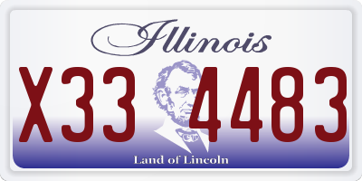 IL license plate X334483