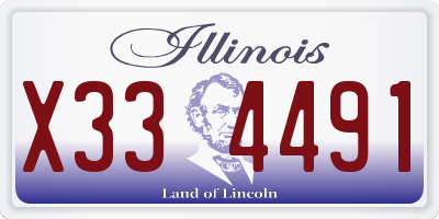 IL license plate X334491